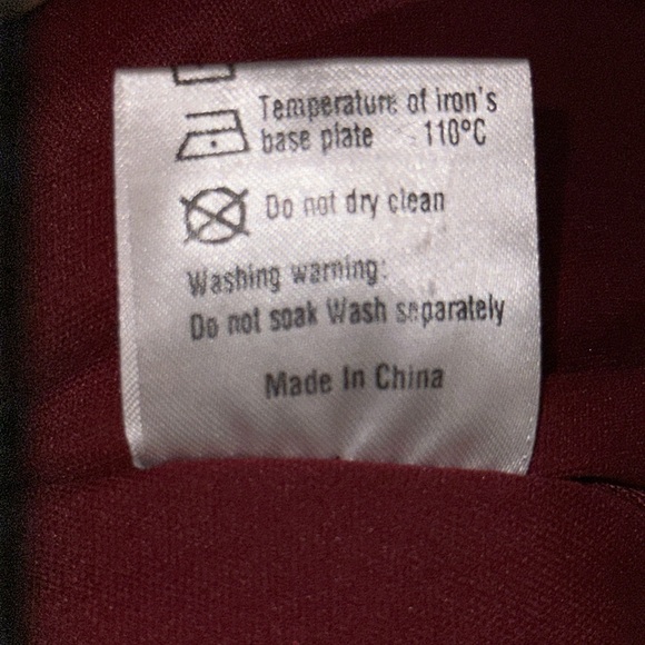 NWT Burgundy Deep V Neck Shiny Fishtail Evening Dress with Flutter Sleeves - Picture 11 of 13